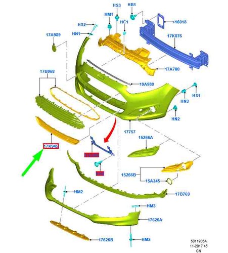 Griglia inferiore paraurti