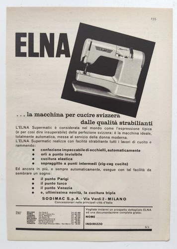 Pubblicita elna macchina da - pubblicita',