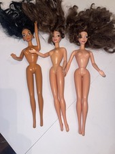 Lotto 3 Bambole Barbie Nude