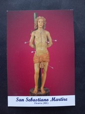 Santino originale holy card San Sebastiano Martire Ficarra Messina Sicilia