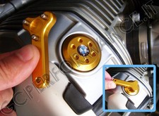 Tappo OLIO ANTIFURTO motore BMW R 1200-1250 GS S IN ERGAL colore TITANIO