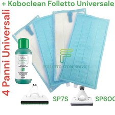 4 PANNI STRACCI PULILAVA FOLLETTO SP600s SP7s VK220s VK7s UNIVERSALI KOBOCLEAN