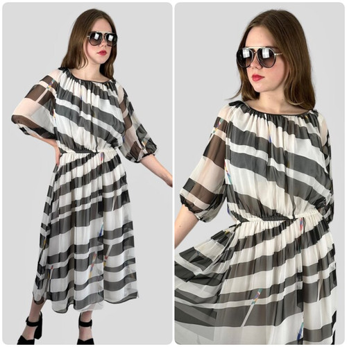 Abito midi vintage - , 80