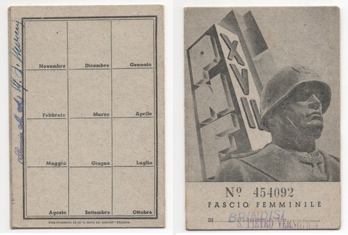 Tessera fascio femminile - tessera,