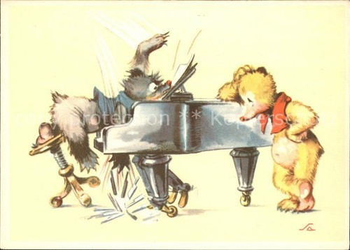 Pianoforte orso umanizzato - orso,