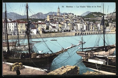 Cartolina mentone vieille - mentone,,