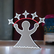 Angelo Custode in Plastica Riciclata - Angelo Statuina con Illuminazione Statua Decorativa