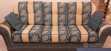 Divano e 2 poltrone in stoffa