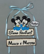 Fiocco nascita legno - nascita,