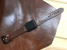 Apple watch straps,iwatch band Made in italy Unisex Vintage Genuine Leather.