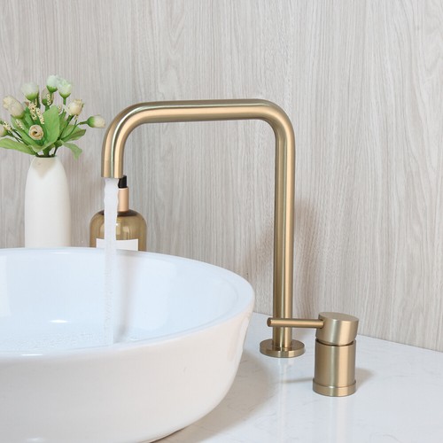 Rubinetto lavabo bagno oro