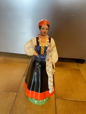 bottiglia a forma di dama in ceramica maiolica- perugia-