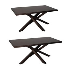 Tavolo In Legno Massello Pregiato PANAREA Noce Scuro