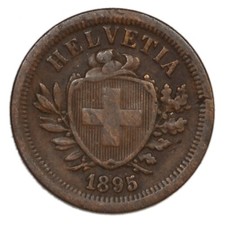 SVIZZERA 1 Rappen 1895 B