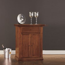 MOBILETTO CON CASSETTO FUNZIONALE E DUE PORTE COLOR NOCE ARTE POVERA