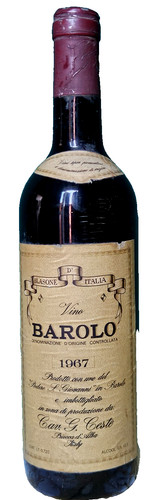 Bottiglia vino barolo - barolo, annata