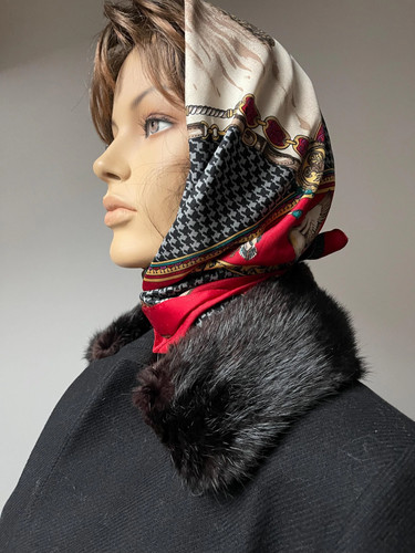Collo pelliccia visone marrone