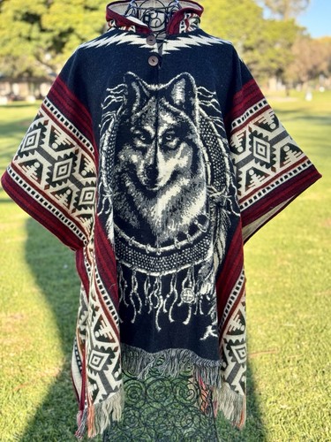 Poncho alpaca lupo - in,