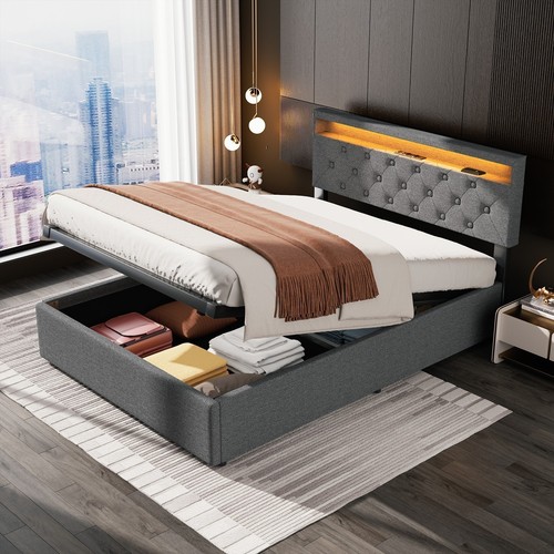 Letto imbottito led rgb - led,