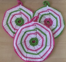 Set Presine + Sottopentola all'uncinetto fatte a mano 100% puro cotone