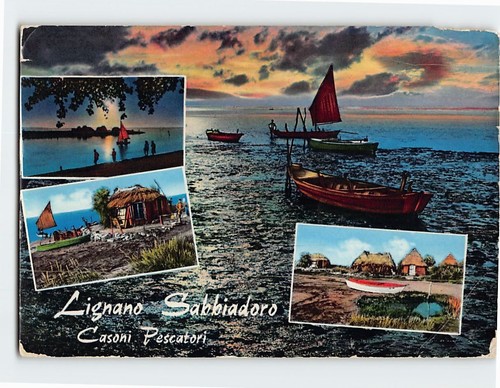 Cartolina casoni pescatorio - casoni,