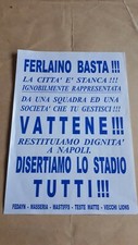RARO  MANIFESTOCALCIO  FEDAYN E GRUPPI ULTRAS FERLAINO NAPOLI LUCCHESE  6-1-1999
