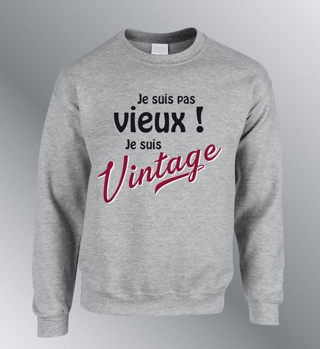 Sweat shirt suis pas - suis, vieux
