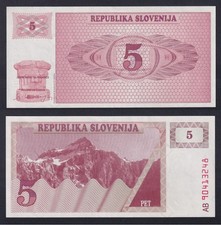 Banconota Slovenia 5 tolarjev