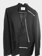 IXOS MALLONI COMPLETO GIACCA PANTALONI TG. 44 NERO E BIANCO