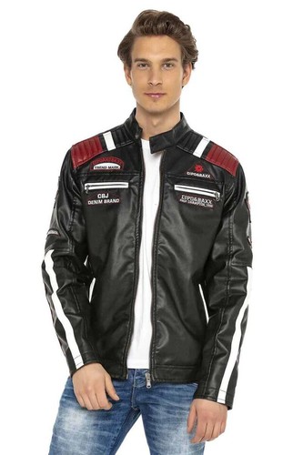 Giacca pelle uomo biker cipo - cipo, &