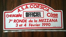 RALLY CORSICA MEZZANA 1990 TARGA ORIGINALE DELTA HF RENAULT 5 PEUGEOT 205 GTI