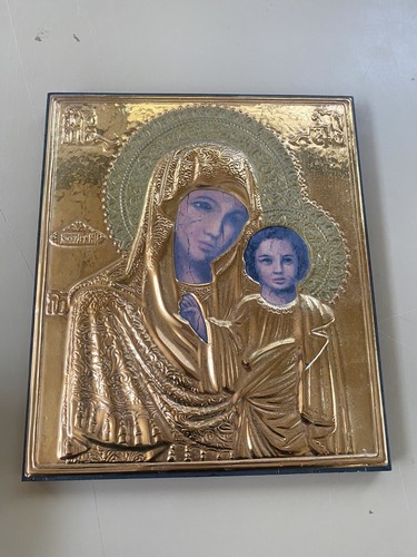 Icona madonna gesu argento - in,