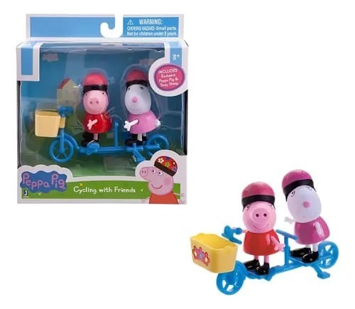 Peppa pig cycling with - peppa,