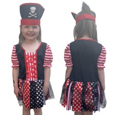 Costume travestimento bambina pirata bambina da adattare età 5-7 anni giornata mondiale del libro