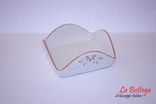 PORTATOVAGLIOLI IN CERAMICA ARTISTICA DECORATO A MANO TECNICA A INCISIONE "BGI"