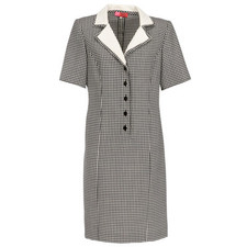 Ungaro Vestito Vintage Lana  Col.  Bianco/Nero Taglia 46 IT