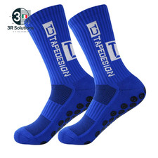 Calzini Da Calcio Uomo a Righe, Antiscivolo, Resistenti All'Usura, Media Lunghez