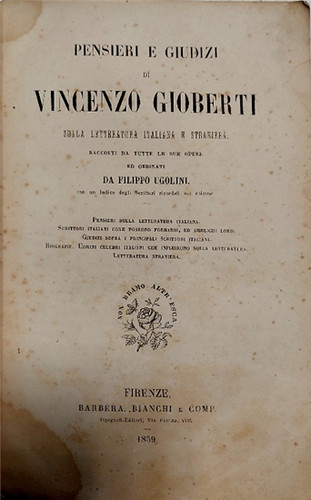 Gioberti vincenzo pensieri - gioberti,vincenzo.,