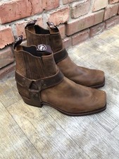 Stivaletti Sendra biker pelle marrone taglia UK 10 US 10 1/2 made in Spain