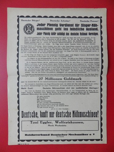 Vecchio volantino tedesco - vecchio,