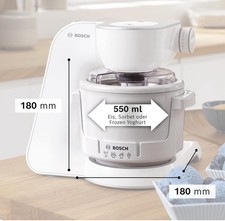 Bosch Gelatiera MUZ5EB2, 550 ml, gelato fatto in casa. Compatibile robot cucina