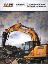 CASE CX250D, CX300D e CX350D escavatore idraulico cingolato opuscolo brochure