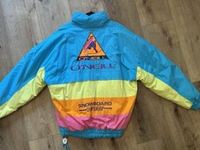 O’Neill Giacca Vintage Snowboard Sci Surf Uomo Grande Neon Anorak Made In Italy
