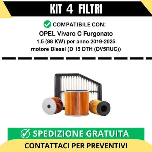 Kit filtri tagliando per - 4,