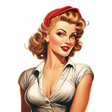 6 adesivi auto sticker pin up