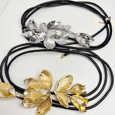 ZARA NEW WOMEN'S FLOWER GOLD