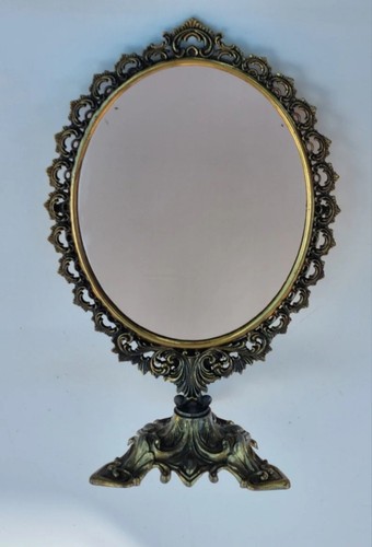 Specchio ottone tavolo - ottone, da