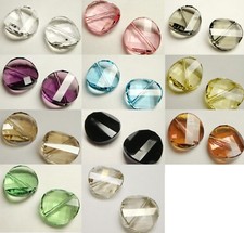 PERLINA DISTANZIALE ROTONDA TWIST CRISTALLO SWAROVSKI ORIGINALE #5621 ~ molti colori e dimensioni
