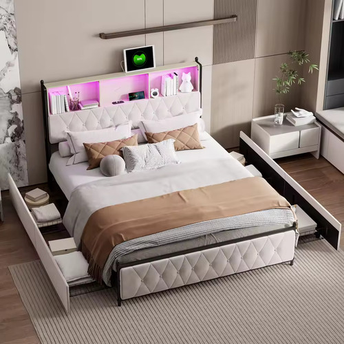 Letto matrimoniale ecopelle - letto,