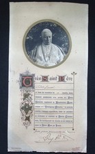 Papa Pio X - Autografo